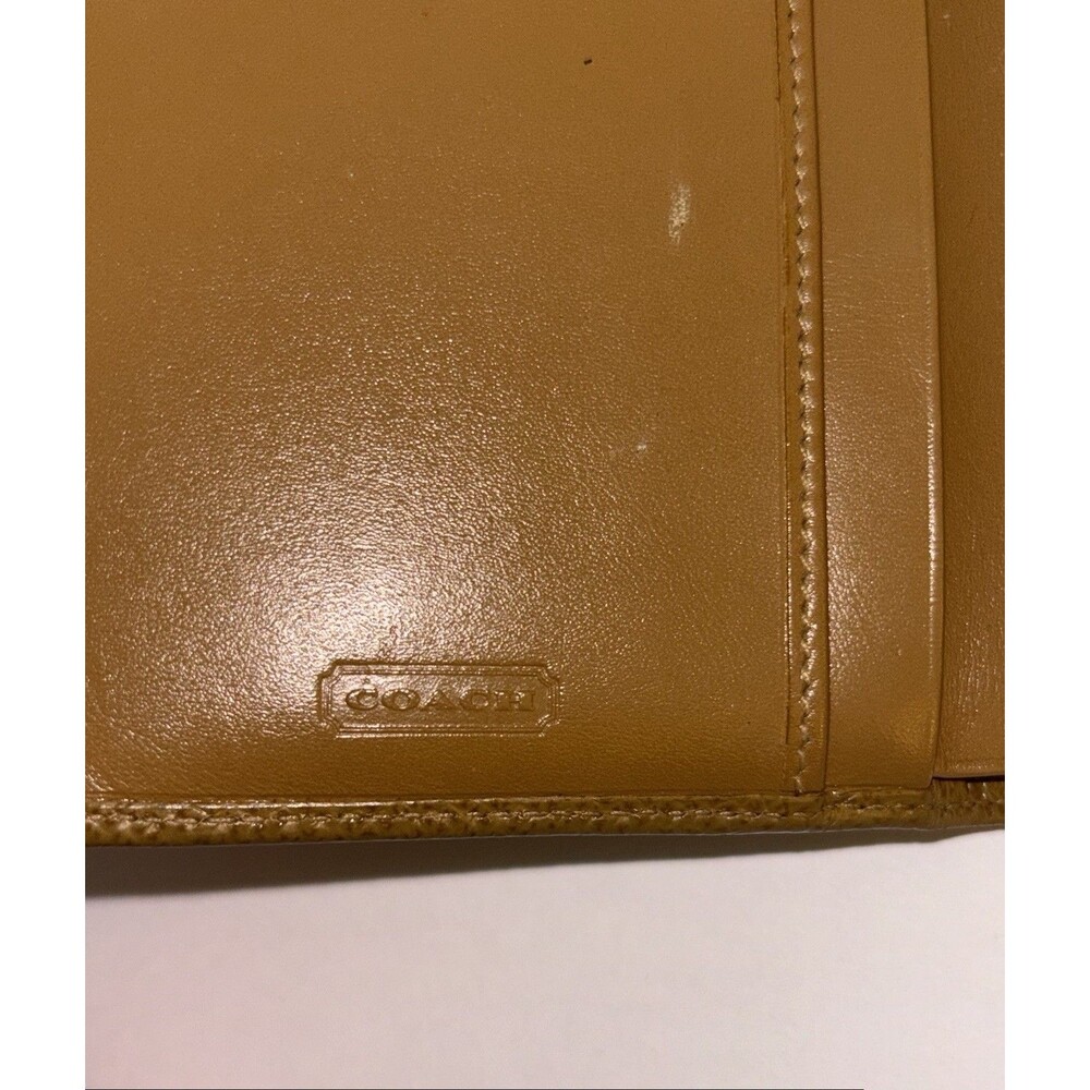 Vintage Coach Madison Leather Bi Fold Wallet Mustard Brown - Picture 11 of 16
